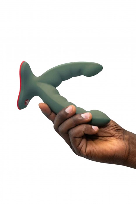 Оливковый двойной фаллоимитатор Ryde - 12,3 см. - Fun Factory