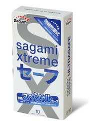 Презервативы Sagami Xtreme Ultrasafe с двойным количеством смазки - 10 шт. - Sagami - купить с доставкой в Ангарске