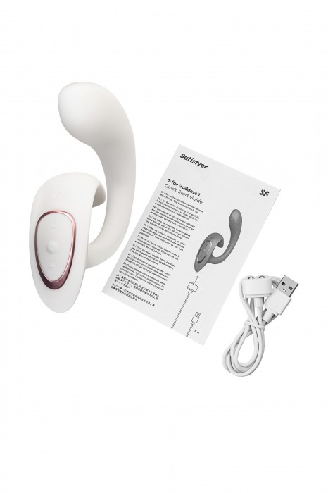 Белый вибратор для G-стимуляции G for Goddess 1 - Satisfyer