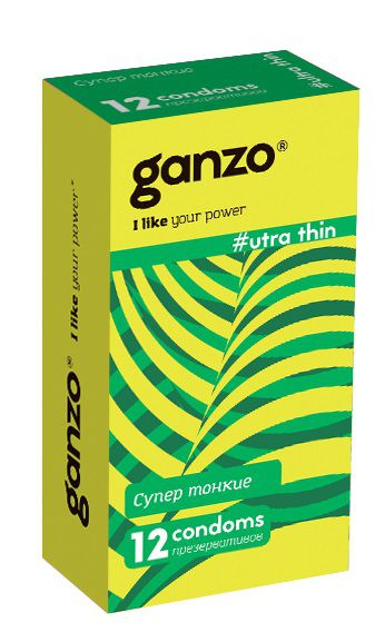 Ультратонкие презервативы Ganzo Ultra thin - 12 шт. - Ganzo - купить с доставкой в Ангарске