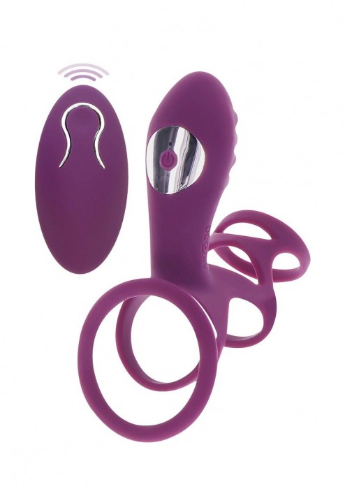 Фиолетовая эрекционная вибронасадка Halo Halo C-Ring Sleeve - Toy Joy - в Ангарске купить с доставкой