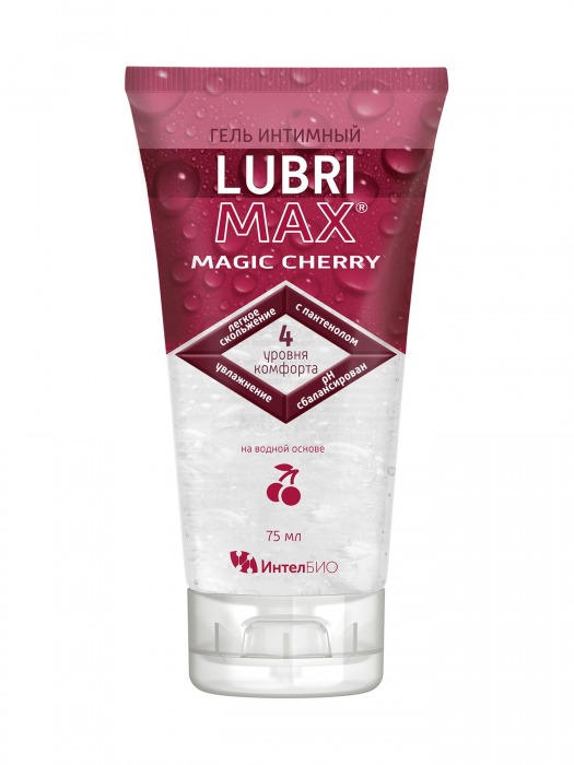 Интимный гель-смазка на водной основе Lubrimax Magic Cherry - 75 мл. - ИнтелБИО - купить с доставкой в Ангарске