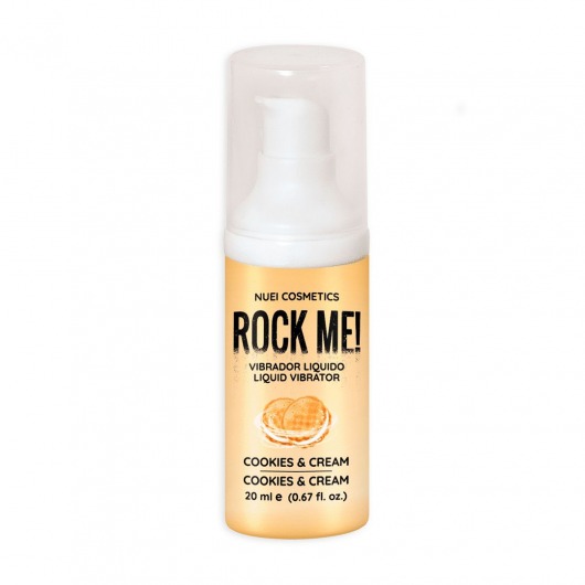 Жидкий вибратор Nuei Rock Me! с ароматом печенья и сливок - 20 мл. - Nuei cosmetics - купить с доставкой в Ангарске