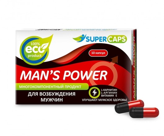 Возбуждающее средство Man’s power - 10 капсул (+1 в подарок) - SuperCaps - купить с доставкой в Ангарске