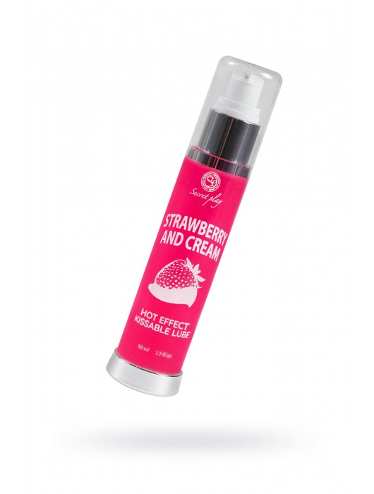 Массажное масло 2-в-1 с разогревающим эффектом и вкусом клубники со сливками - 50 мл. - Secret Play - купить с доставкой в Ангарске