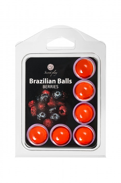 Набор из 6 шариков с массажным маслом Brazilian Balls с ароматом ягод - Secret Play - купить с доставкой в Ангарске