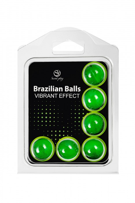 Набор из 6 шариков с массажным маслом Brazilian Balls с эффектом вибрации - Secret Play - купить с доставкой в Ангарске