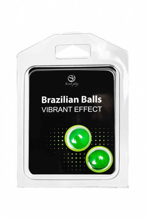 Набор из 2 шариков с массажным маслом Brazilian Balls с эффектом вибрации - Secret Play - купить с доставкой в Ангарске