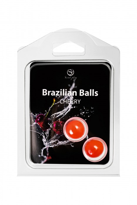 Набор из 2 шариков с массажным маслом Brazilian Balls с ароматом вишни - Secret Play - купить с доставкой в Ангарске