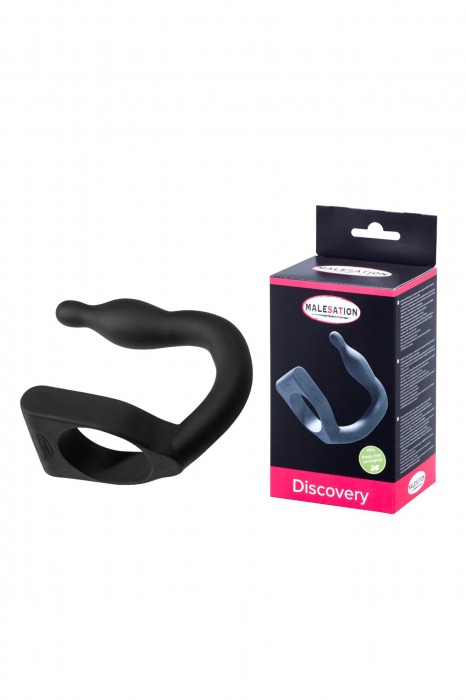 Эрекционное кольцо с вибровтулкой Discovery - MALESATION - в Ангарске купить с доставкой