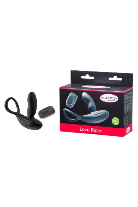 Стимулятор простаты с эрекционным кольцом Love Rider - MALESATION - в Ангарске купить с доставкой