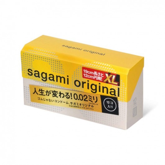 Презервативы увеличенного размера Sagami Original 0.02 XL-size - 12 шт. - Sagami - купить с доставкой в Ангарске