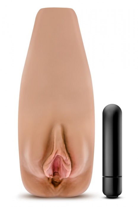 Маструбатор-вагина с вибрацией Soft   Wet Renata Realistic Tan Masturbator - Blush Novelties - в Ангарске купить с доставкой