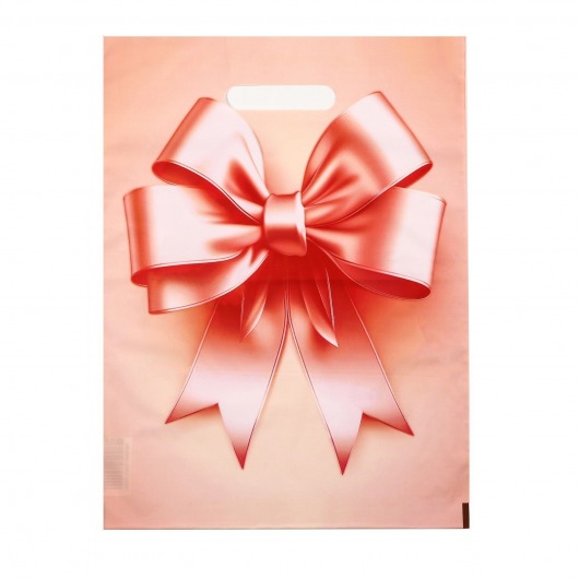 Пакет с принтом в виде банта с вырубной ручкой (30х40 см) - Сима-Ленд - купить с доставкой в Ангарске
