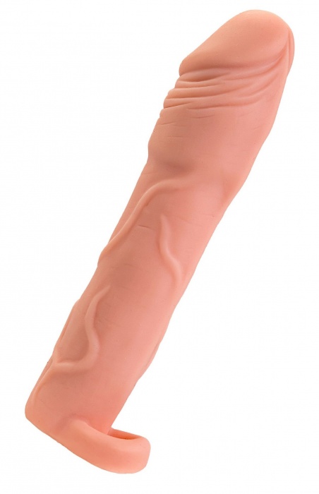 Телесная удлиняющая насадка с подхватом - 19 см. - ToyFa - в Ангарске купить с доставкой