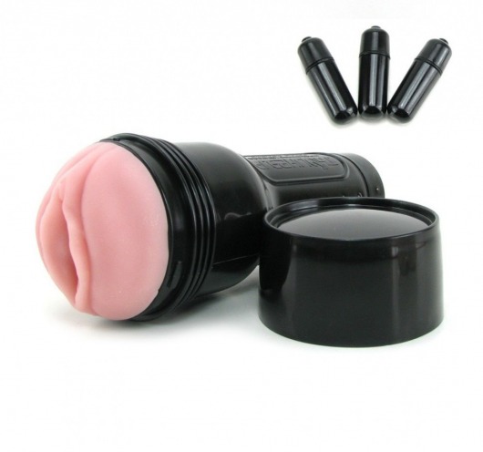 Мастурбатор-вагина Fleshlight - Vibro Pink Lady Touch с вибрацией - Fleshlight - в Ангарске купить с доставкой