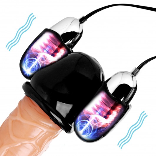 Черная стимулирующая насадка для головки полового члена Multi Speed Vibrating Penis Head Teaser - XR Brands - в Ангарске купить с доставкой