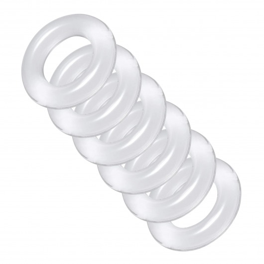 Комплект из 6 прозрачных эрекционных колец Ring Master Custom Ball Stretcher Kit - XR Brands - в Ангарске купить с доставкой