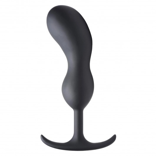 Черный массажер простаты с утяжелителями Premium Silicone Weighted Prostate Plug XL - 20,8 см. - XR Brands - в Ангарске купить с доставкой
