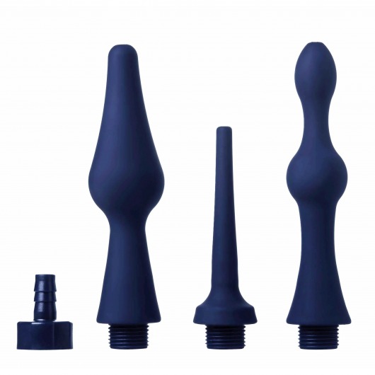 Набор из 3 универсальных насадок для анального душа Universal 3 Piece Silicone Enema Attachment Set - XR Brands - купить с доставкой в Ангарске