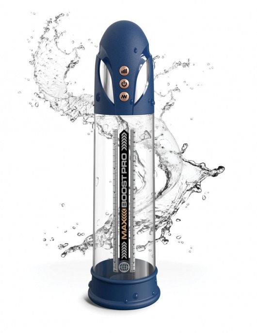 Синяя вакуумная автоматическая помпа Max Boost Pro Flow - Pipedream - в Ангарске купить с доставкой