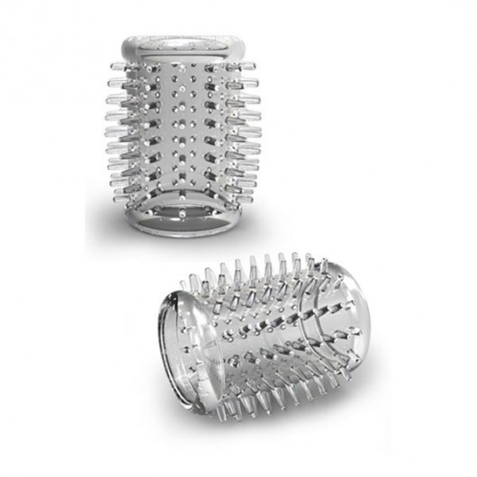 Прозрачная насадка с шипами STAY HARD COCK SLEEVE 01 CLEAR - Blush Novelties - в Ангарске купить с доставкой