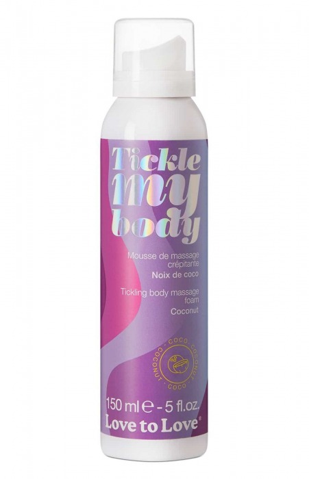 Массажная хрустящая пенка Tickle My Body Coconut с ароматом кокоса - 150 мл. - Love to Love - купить с доставкой в Ангарске