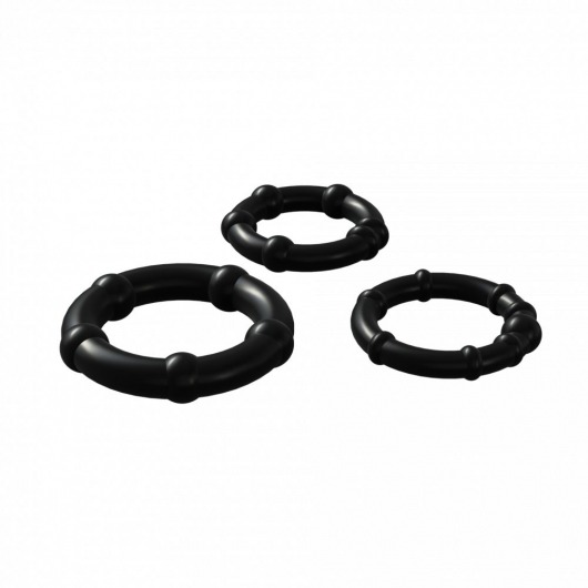 Набор из 3 черных эрекционных колец Babooom Ring Set - Adrien Lastic - в Ангарске купить с доставкой