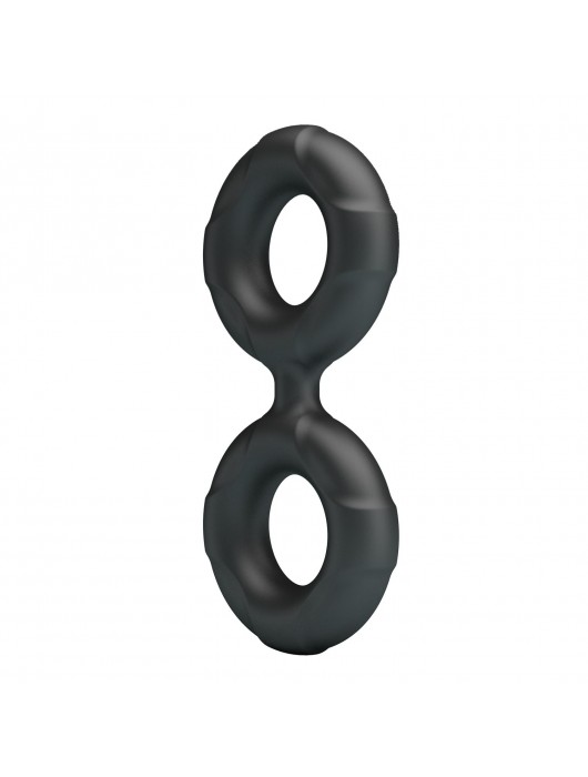 Черное двойное эрекционное кольцо Radwan - Baile - в Ангарске купить с доставкой