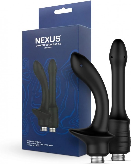 Набор из 2 насадок для анального душа Shower Douche Duo Kit Beginner - Nexus Range - купить с доставкой в Ангарске
