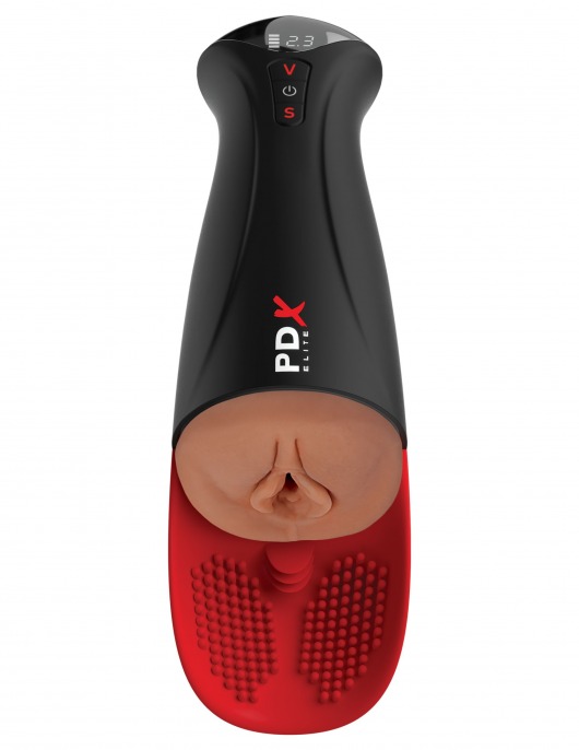 Мастурбатор-вагина в колбе с вибрацией Fuck-O-Matic Pro XL - Pipedream - в Ангарске купить с доставкой
