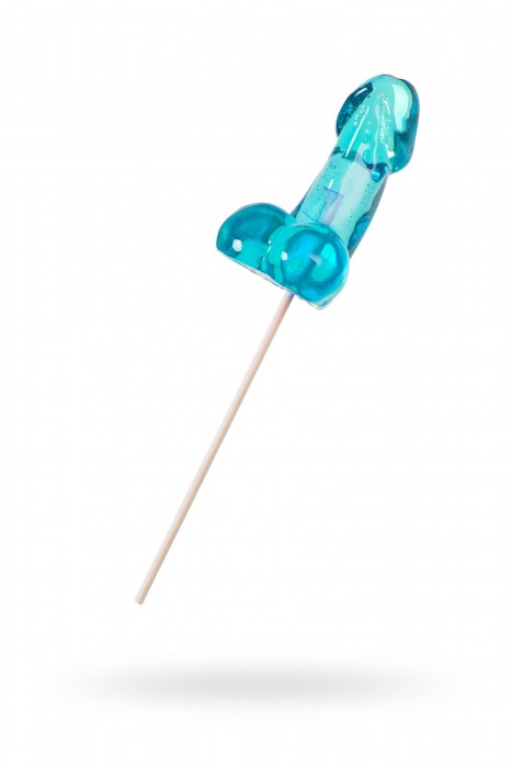Голубой леденец в форме члена со вкусом блю кюрасао - 80 гр. - Sosuчki - купить с доставкой в Ангарске