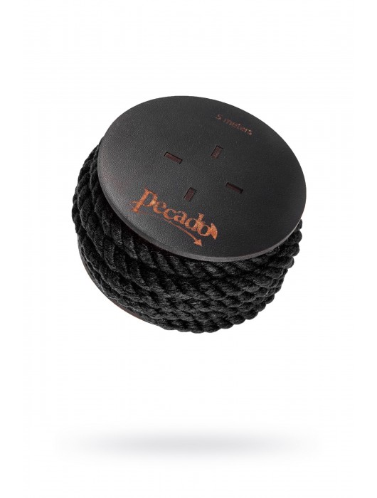 Черная веревка для шибари на катушке - 5 м. - Pecado - купить с доставкой в Ангарске