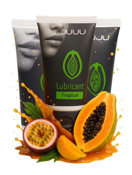 Набор из 3 съедобных лубрикантов JUJU со вкусом тропических фруктов - JuJu - купить с доставкой в Ангарске