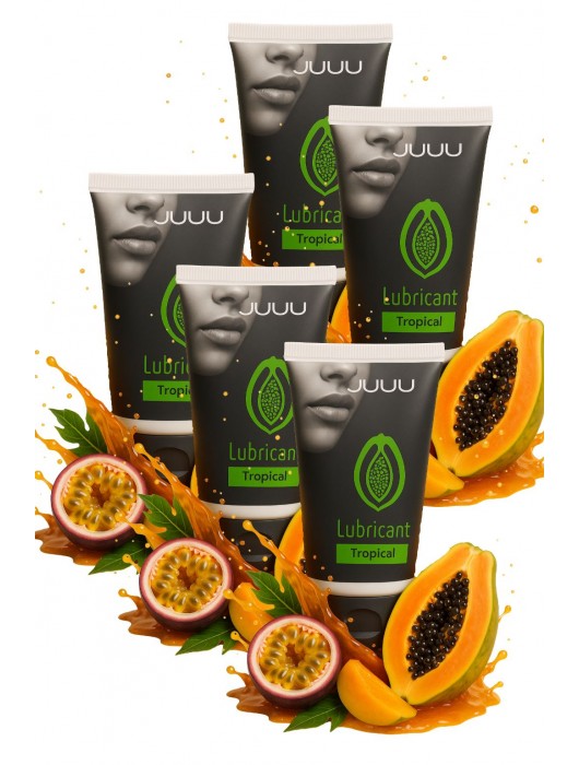 Набор из 5 съедобных лубрикантов JUJU со вкусом тропических фруктов - JuJu - купить с доставкой в Ангарске