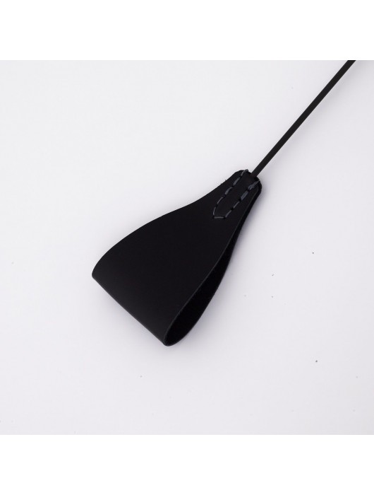 Стек с широким черным кожаным наконечником и металлической ручкой - 67 см. - Crazy Handmade - купить с доставкой в Ангарске