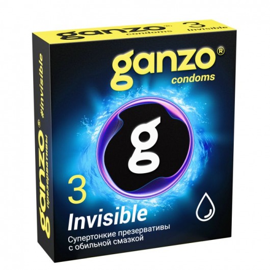 Супертонкие презервативы Ganzo Invisible - 3 шт. - Ganzo - купить с доставкой в Ангарске
