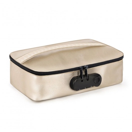 Золотистая сумочка для хранения игрушек Discreet Box - Dorcel - купить с доставкой в Ангарске