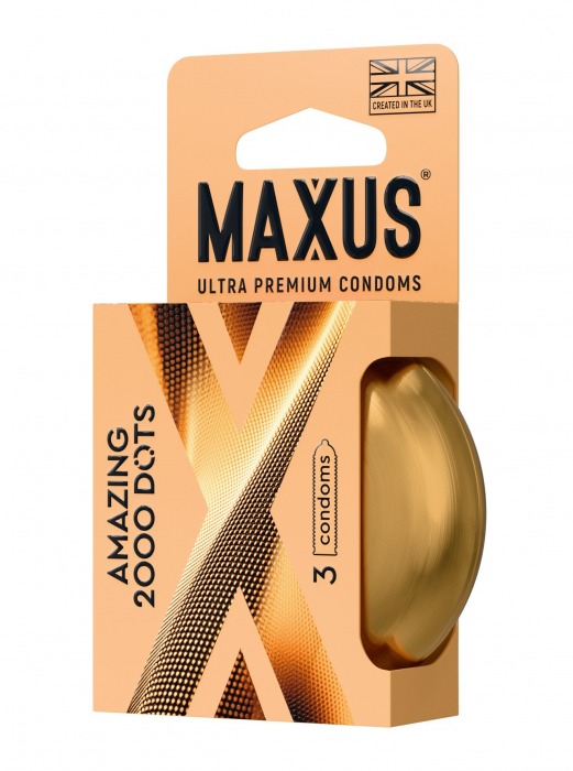 Точечные презервативы MAXUS 2000 Amazing Dots с железным кейсом - 3 шт. - Maxus - купить с доставкой в Ангарске