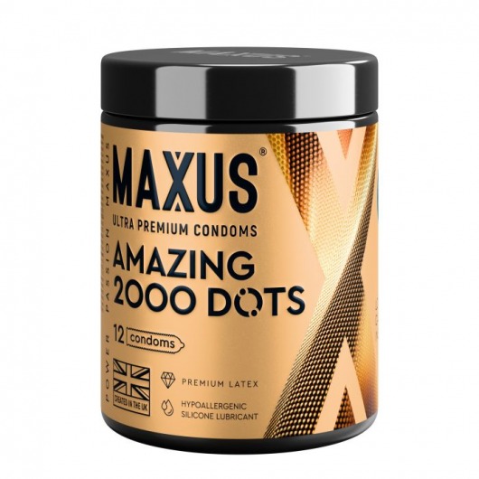 Точечные презервативы MAXUS 2000 Amazing Dots с железным кейсом - 12 шт. - Maxus - купить с доставкой в Ангарске