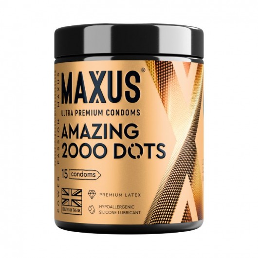 Точечные презервативы MAXUS 2000 Amazing Dots с железным кейсом - 15 шт. - Maxus - купить с доставкой в Ангарске