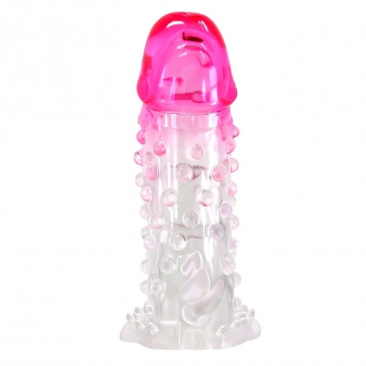 Прозрачно-розовая насадка на пенис Wilford - 13,5 см. - Baile - в Ангарске купить с доставкой