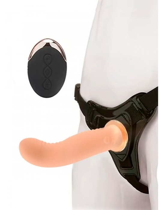 Женский вибрострапон со съемной насадкой и пультом ДУ - Erokay - купить с доставкой в Ангарске