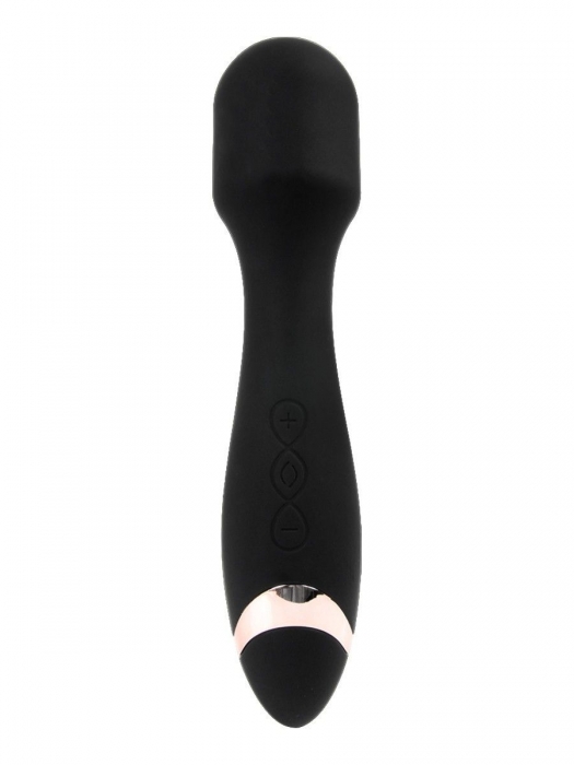 Черный силиконовый wand-вибратор - 18,5 см. - Erokay