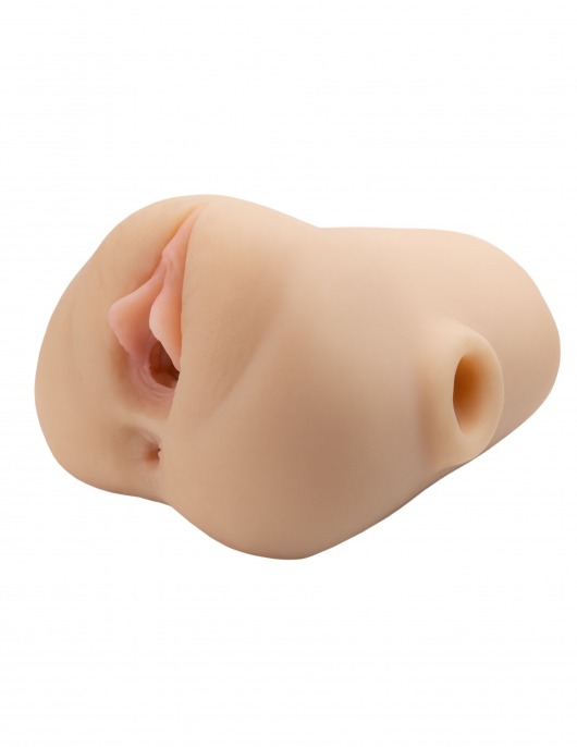 Телесный мастурбатор с вибрацией Double Pounder Vibrating Squeeze Stroker - Pipedream - в Ангарске купить с доставкой