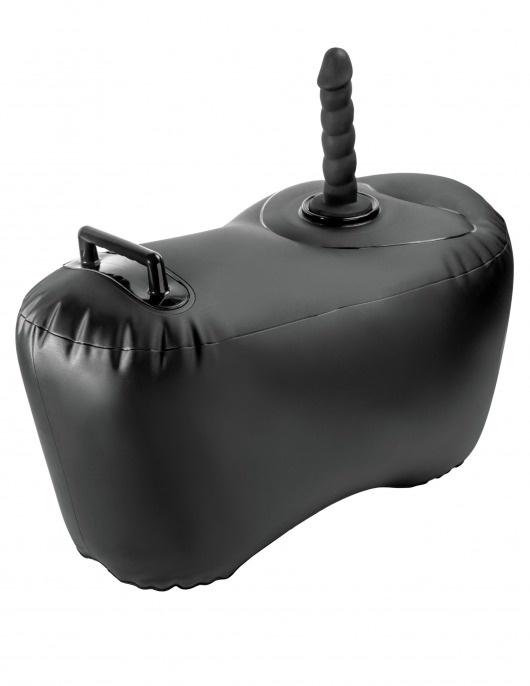 Черное надувное кресло с платформой для фиксации дилдо Body Dock Inflatable Love Seat - Pipedream - купить с доставкой в Ангарске