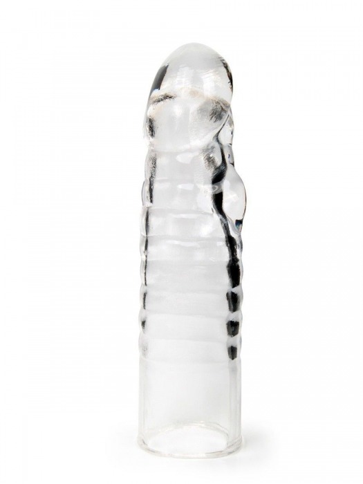 Прозрачная закрытая насадка на член - 15 см. - Sex Expert - в Ангарске купить с доставкой