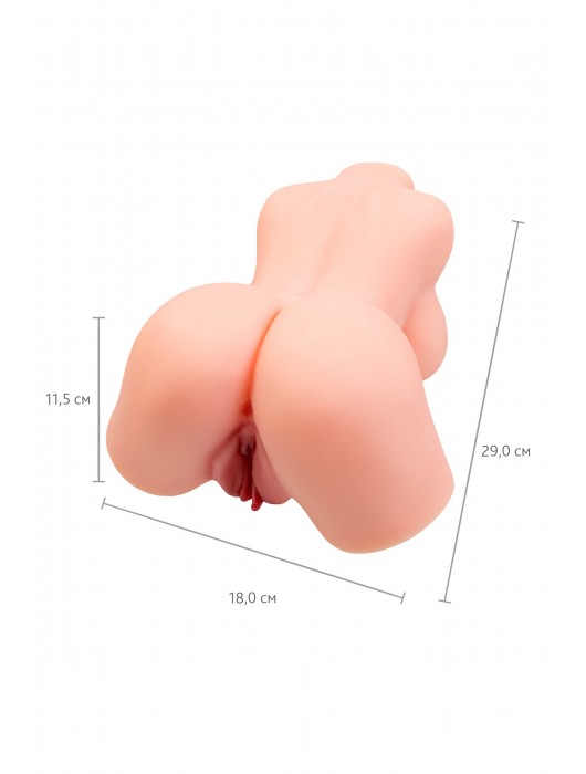 Реалистичный мастурбатор в форме женского тела с 2 любовными входами - No Name - в Ангарске купить с доставкой