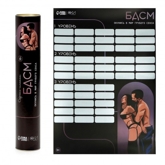 Плакат для двоих со скретч-слоем «БДСМ» - Сима-Ленд - купить с доставкой в Ангарске