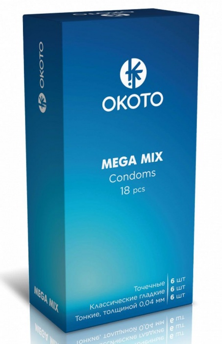 Презервативы OKOTO Mega Mix - 18 шт. - Sitabella - купить с доставкой в Ангарске